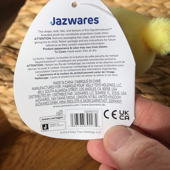 Squishmallows Easter: Aimee the Chick in 4” - Picture 8 of 8